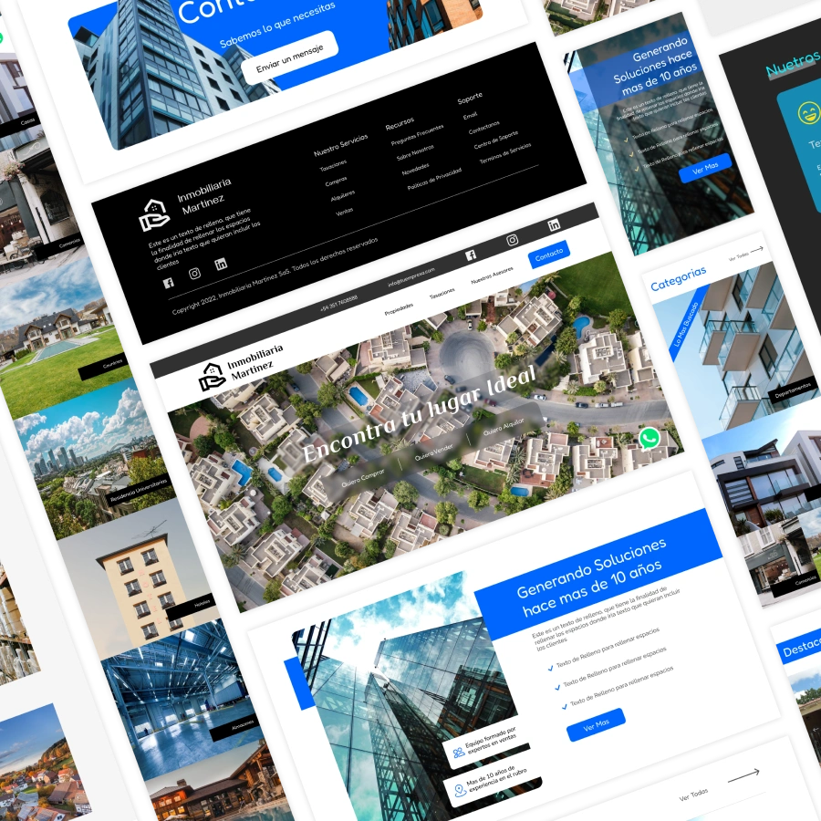Imagen de Diseño Web de una web app para Inmobiliaria